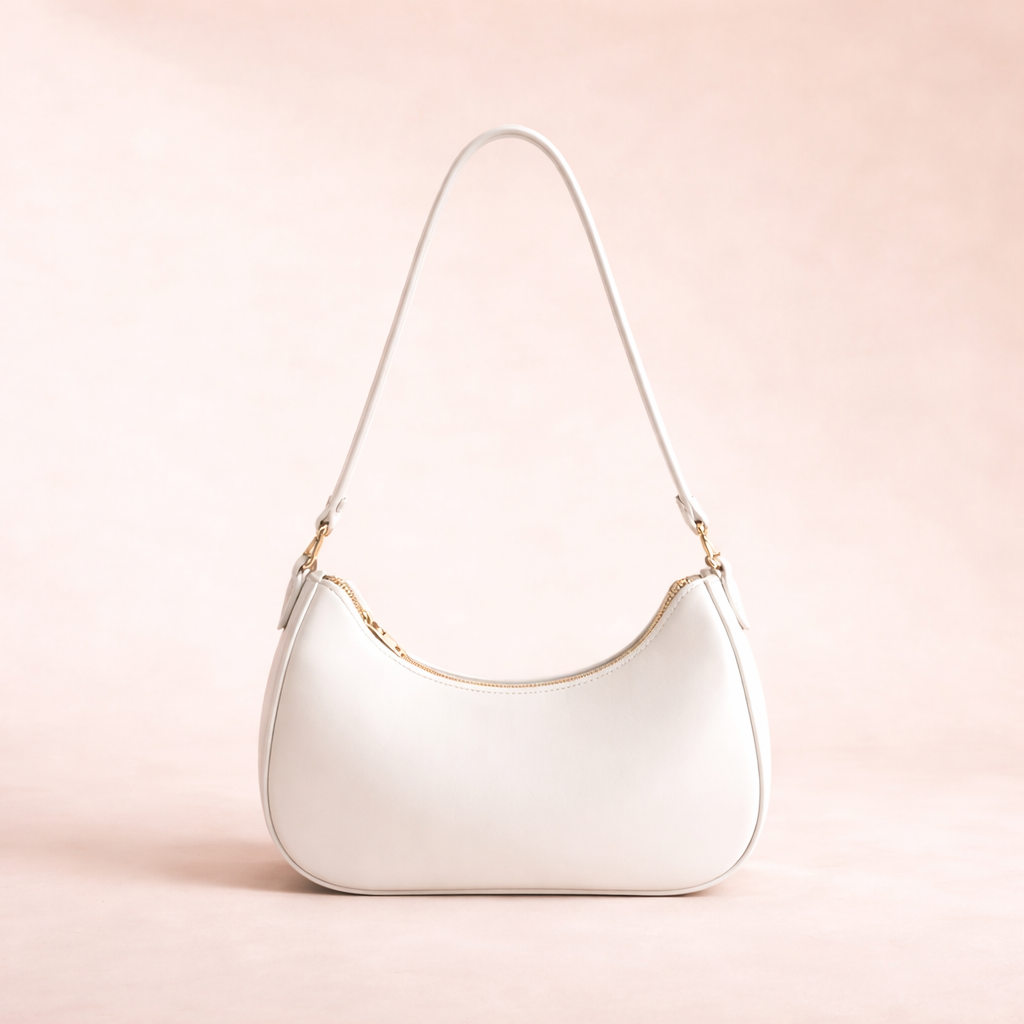 Crescent Moon Bag White