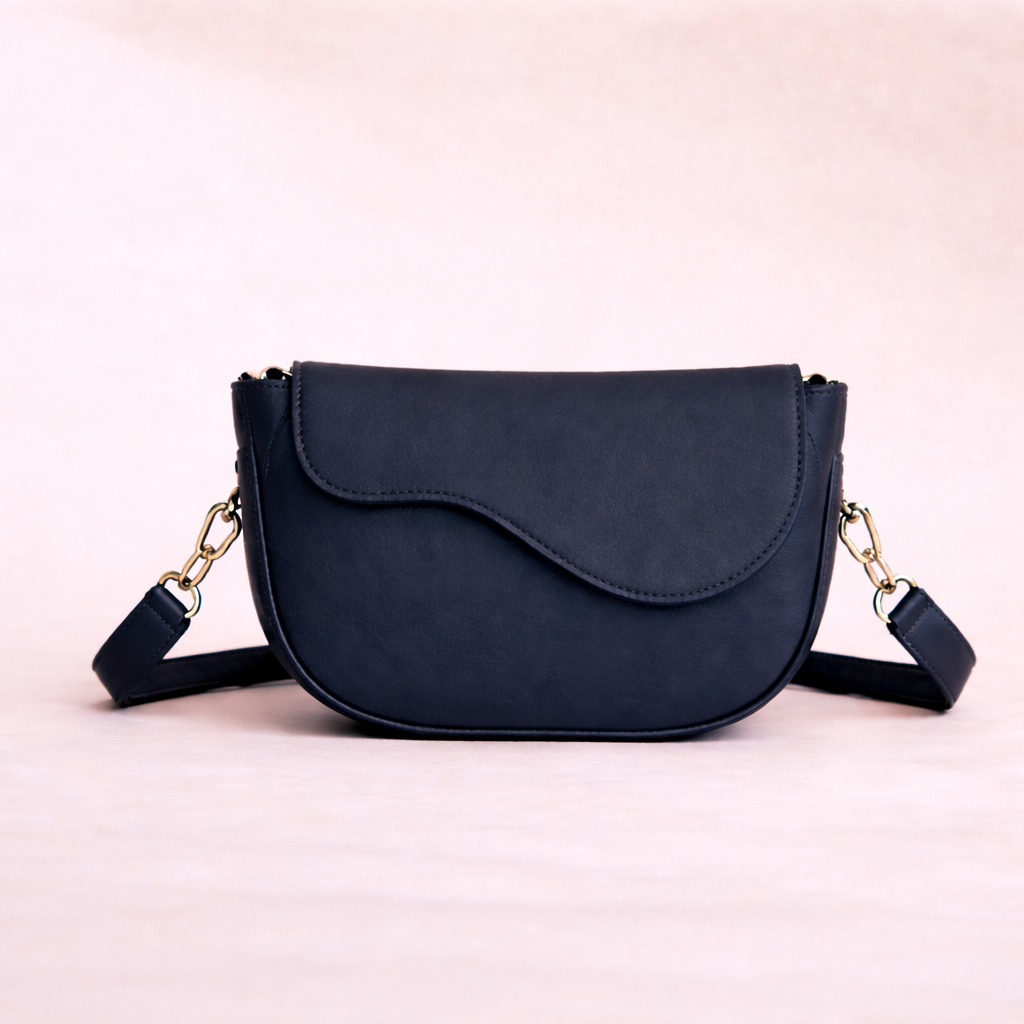Saddle CrossBody Bag Blue