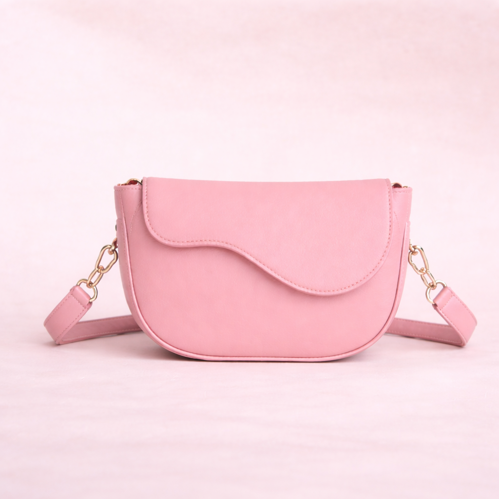 Saddle CrossBody Bag Pink